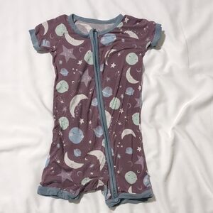 Little Sleepies Purple Moon and Stars Kids Pajamas